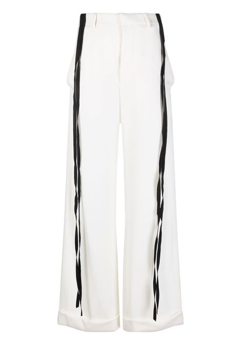 White high waisted trousers - women